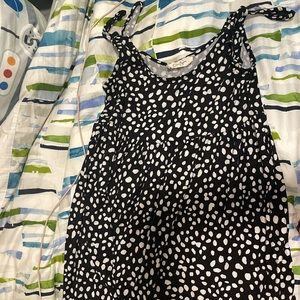 Black and white dotted dress